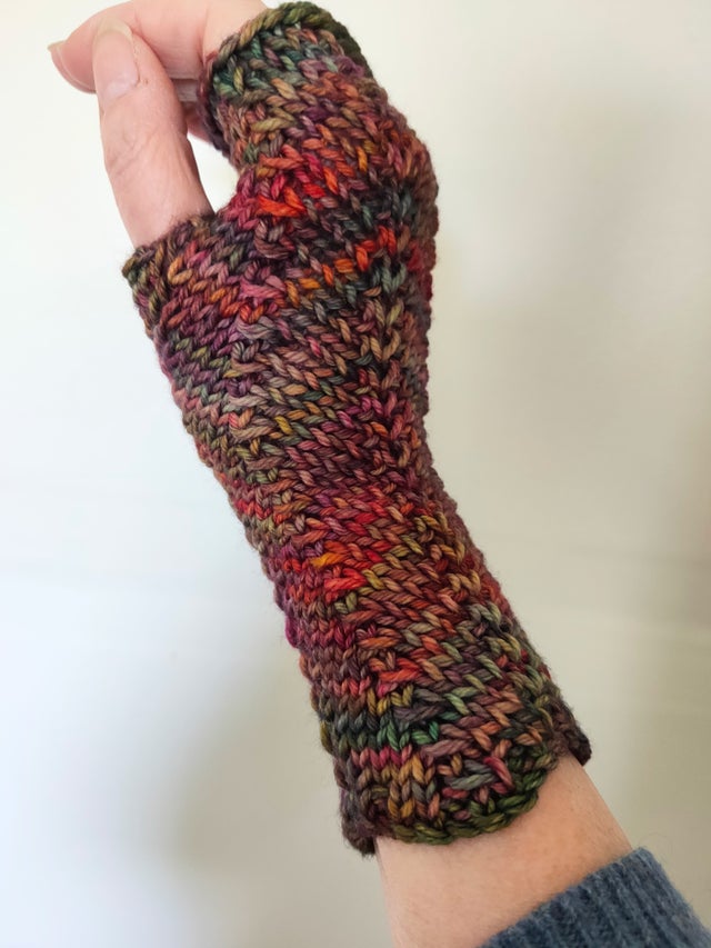 Hand Knitted Merino Fingerless Gloves